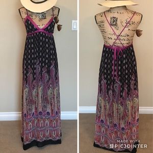 Boho maxi dress. EUC